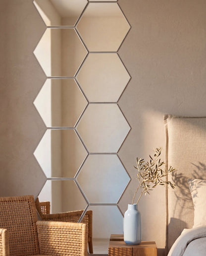 NACRE – miroirs hexagonaux en situation – MyHomeCosy