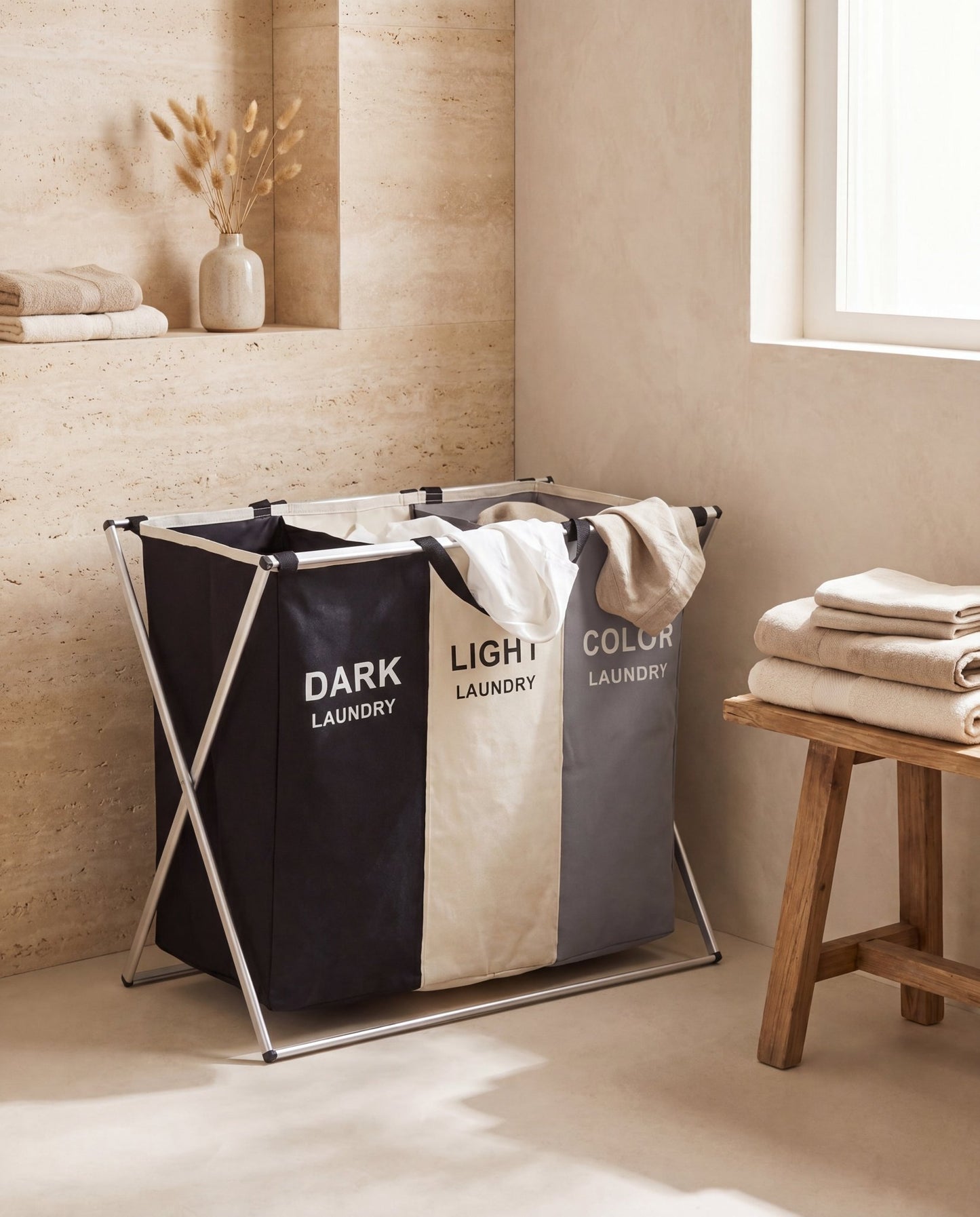 VESTA – panier à linge pliable – MyHomeCosy